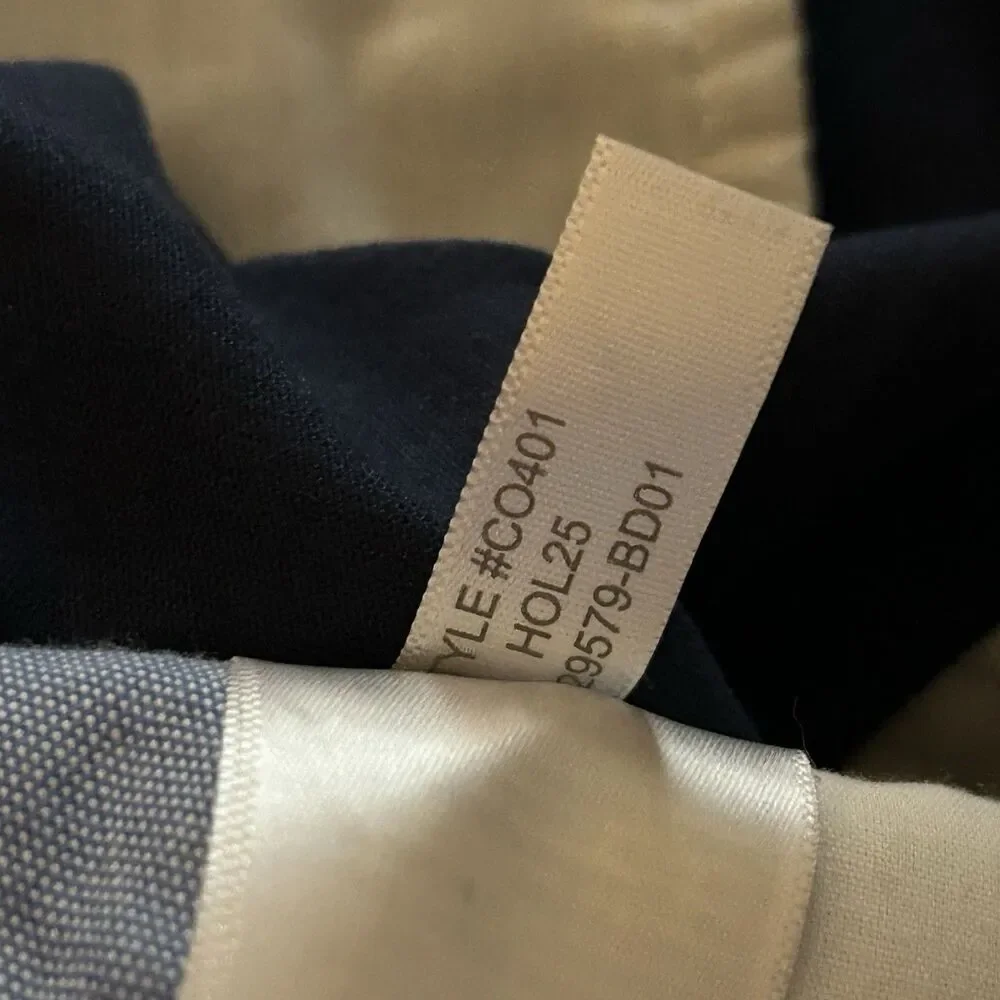 J Crew Pants Mens 32x34 Navy Blue Athletic Slim Chino Casual Office CO401 NWT
